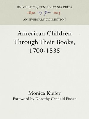 cover image of American Children Through Their Books, 1700-1835